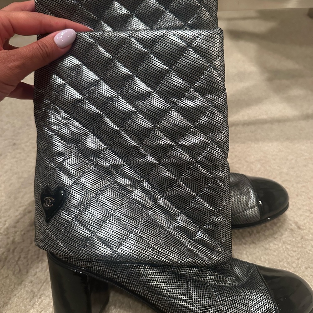 Chanel Black Quilted Women's Boots
